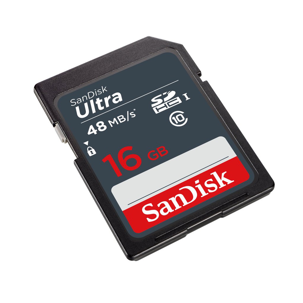 Thẻ nhớ Máy Ảnh SDHC SanDisk Ultra 320x 16GB Class 10 UHS-I 80MB/s (Đen)