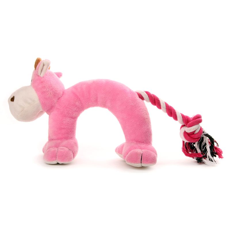 Đồ chơi nhồi bông Hình Hà Mã Màu Vàng Mềm Mại Làm Sạch Răng Cho Cún Cưng