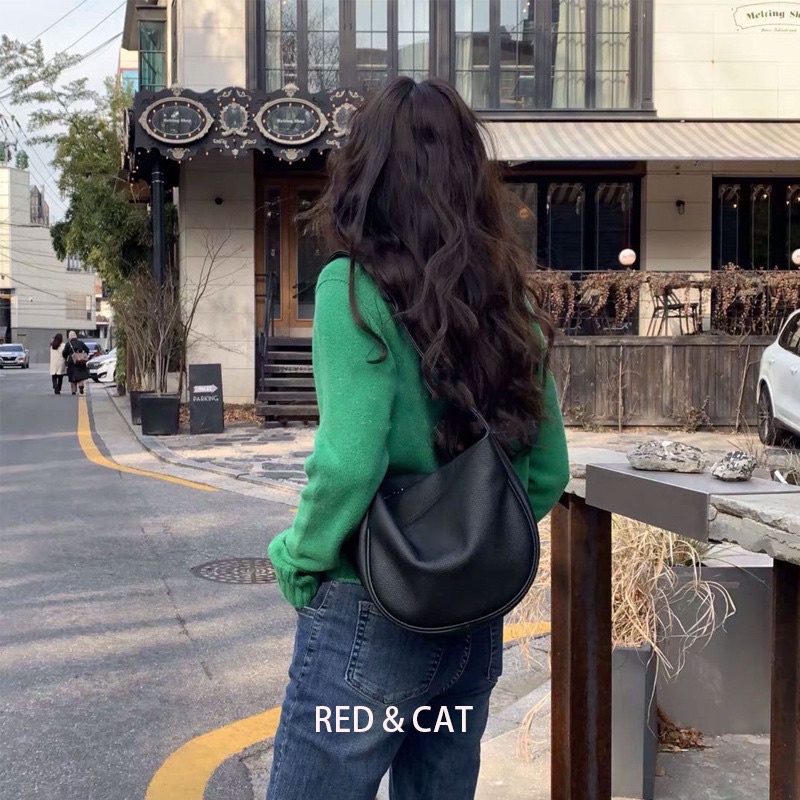 Túi da hobo đeo chéo quai bản to cá tính phong cách Ulzzang