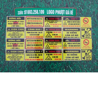 20 logo tem cảnh báo như hình
