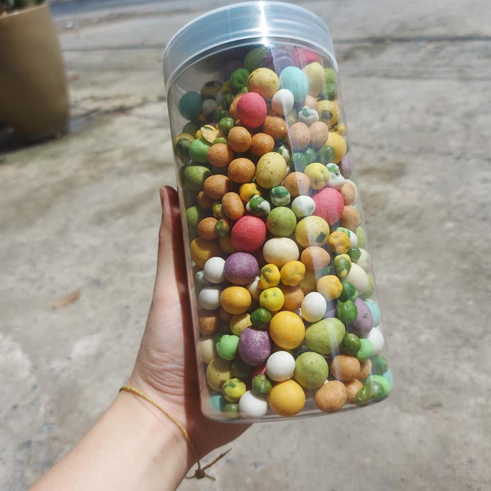 1kg đậu phộng, đậu hà lan mix vị