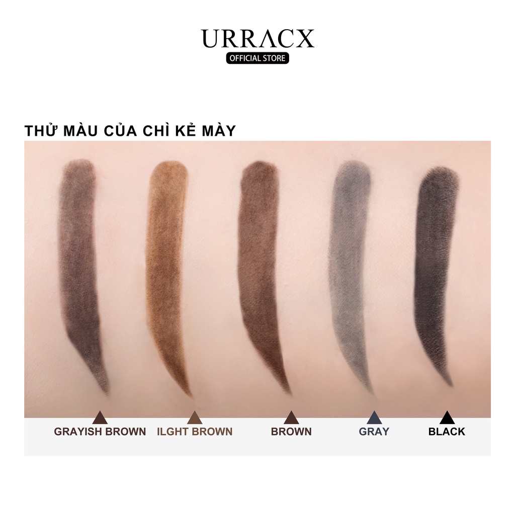 Chì trượt kẻ mày URRACX ngòi mịn mềm lên màu tốt Chì kẻ mày lõi tam giác và lõi tròn