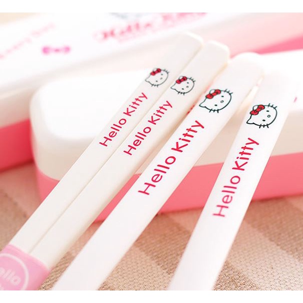 Bộ Muỗng Đũa Nĩa 3 Trong 1 Có Thể Tái Sử Dụng Kèm Hộp Đựng Dễ Thương
