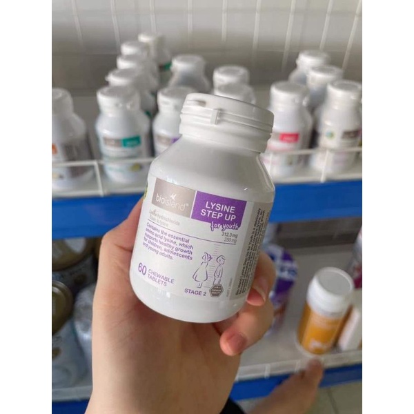 bioisland Lysine dạng viên cho bé yêu tăng chiều cao, chuyển hóa năng lượng, ăn ngon miệng.