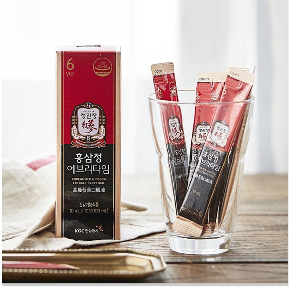 Nước Hồng Sâm Chính Phủ Hàn Quốc KGC Extra Everytime 30 gói x 10ml - Hàng Chính Hãng