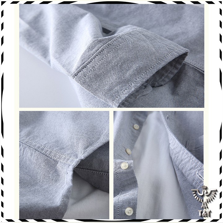 Áo sơ mi nam oxford dài tay kiểu dáng Hàn Quốc dáng ôm cổ bẻ cao cấp full hộp SM01 | BigBuy360 - bigbuy360.vn