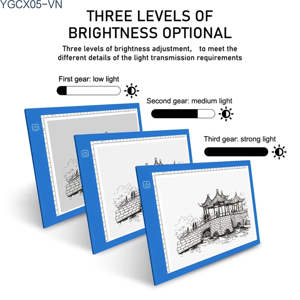 Bảng Vẽ Khổ A4 Siêu Mỏng Có Đèn Led 3 Mức Độ Tiện Dụng | BigBuy360 - bigbuy360.vn