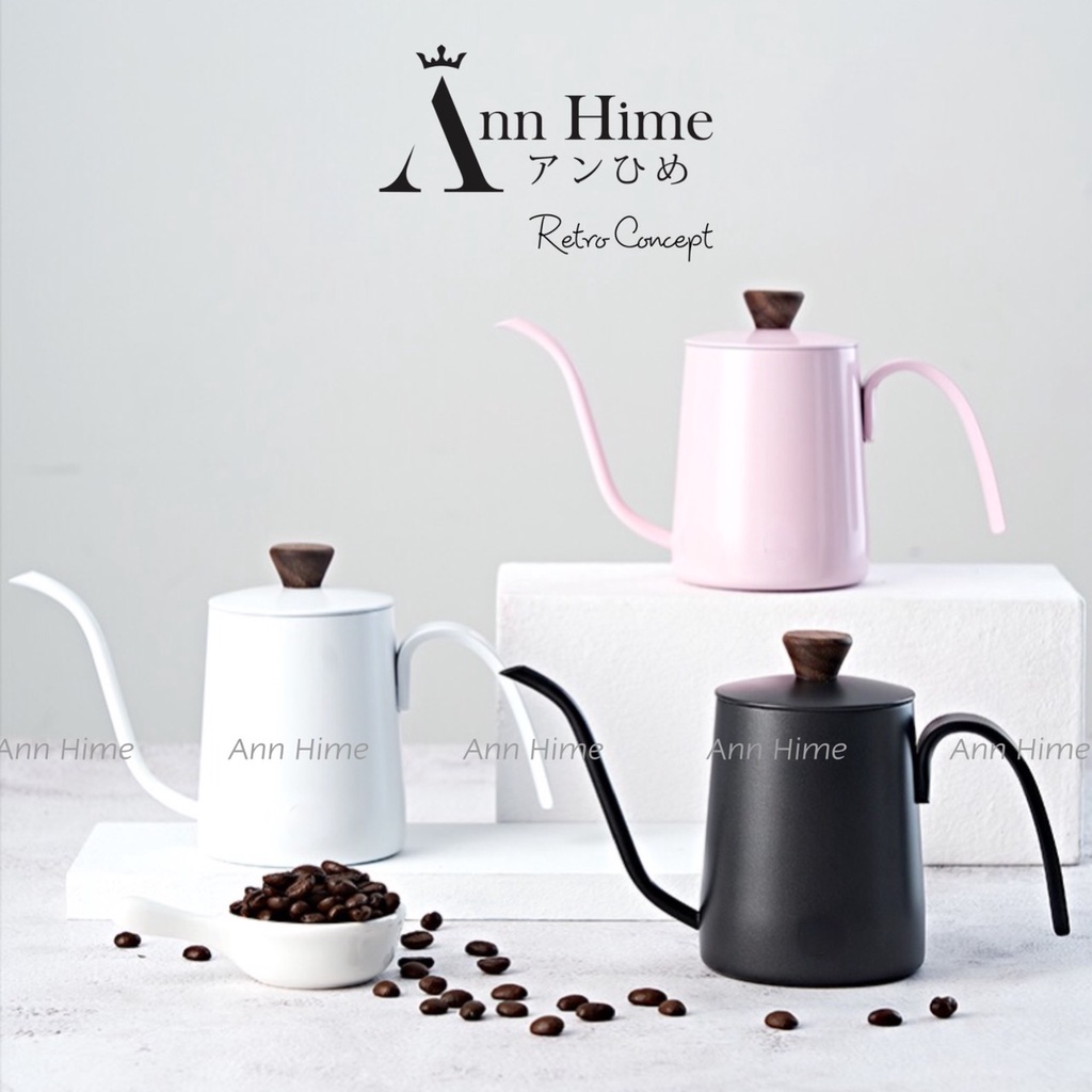 Ấm Cổ Ngỗng Vintage Cao Cấp Pha Cà Phê Moka Pot  Dung Tích 400ml