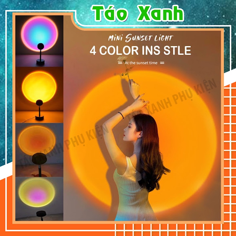 Đèn Led Chiếu Sáng Hoàng Hôn, Cầu Vồng, Mặt Trời - Siêu Hot TikTok (4 màu tiện dụng)