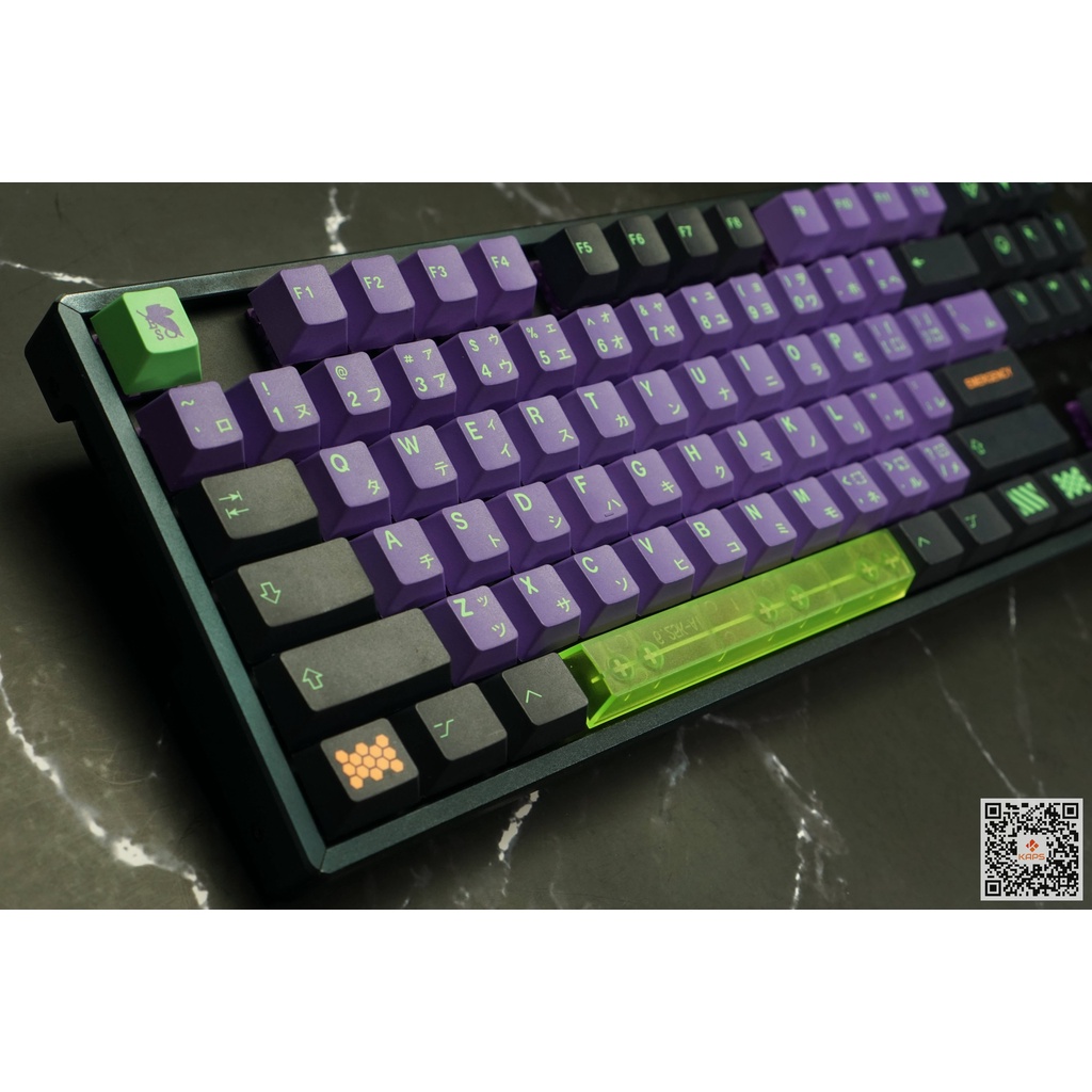 Keycap Eva PBT profile Cherry in dyesub 134 nút cho bàn phím cơ layout 108/104/98/87/84/75/68/64/61