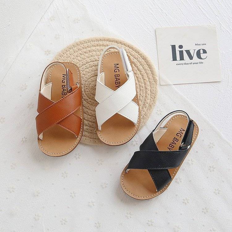 Dép Quai Hậu Quai Chéo Trần Chỉ Chính Hãng MG Baby Cho Bé Trai, Bé Gái KB028