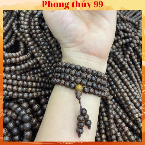 Chuỗi vòng gỗ mun lông đuôi công đẹp, rẻ phù hợp với mọi độ tuổi