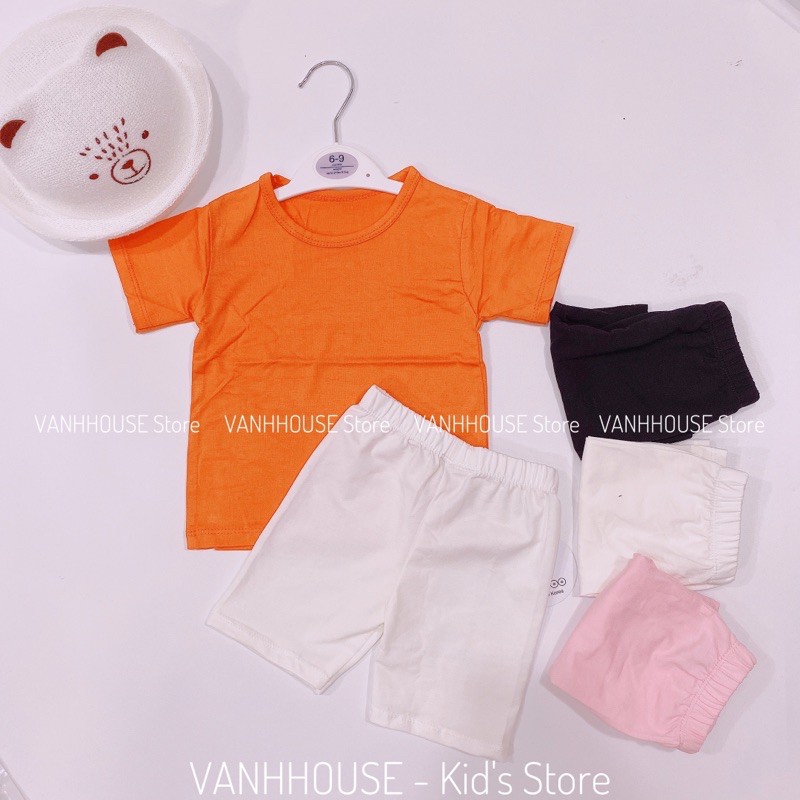 Áo thun trơn , quần legging ngố đùi cho bé yêu năng động