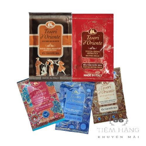 Gói Sữa Tắm Tesori d’Oriente 9ml, Sữa Tắm Gói Du Lịch Tesori