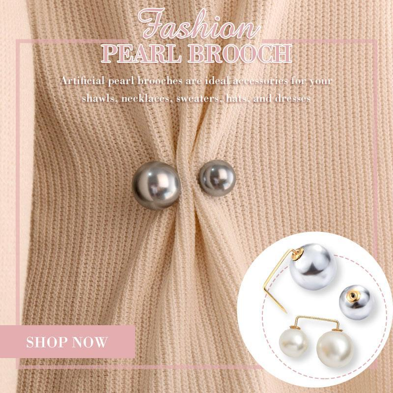 Set 3 ghim cài áo đính ngọc trai nhân tạo phong cách thời trang