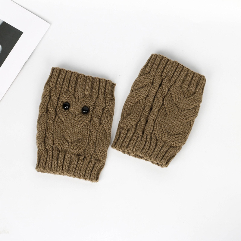 Youyo Vớ Dệt Kim Giữ Ấm Chân Màu Trơn Hình Cú Mắt Cá Chân Mùa Đông Cho Nữ
