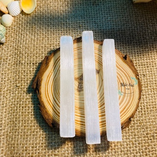Đá thanh tẩy selenite, đá bảo vệ không gian, thanh 10-12cm