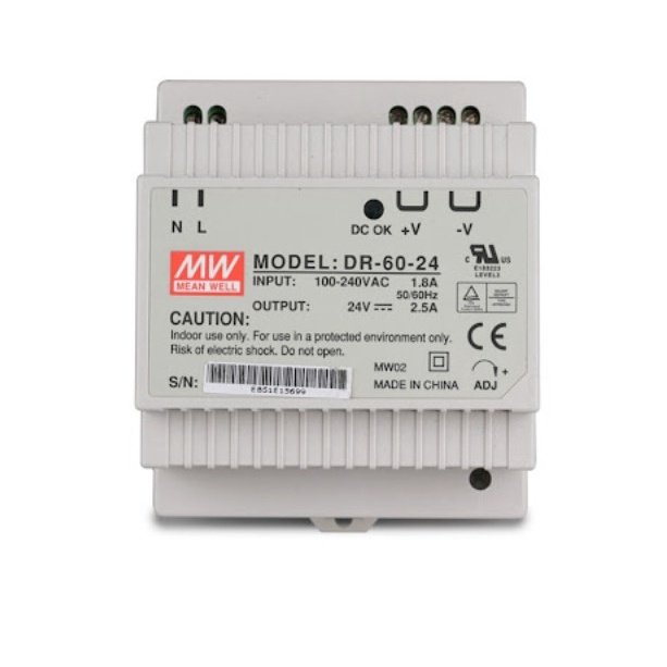 Nguồn gắn thanh ray nhôm 24V DC 2.5A 60W