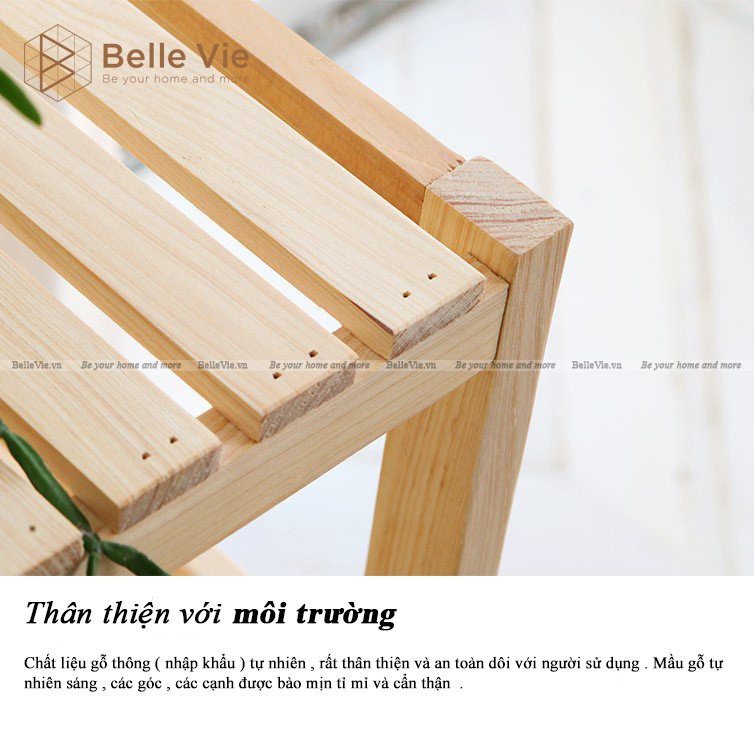 Kệ Để Giày Gỗ 2 Tầng x 100cm BELLEVIE Kệ Gỗ Kệ Đa Năng Đơn Giản Tiện Lợi KT 100Cm x 26Cm x 50Cm