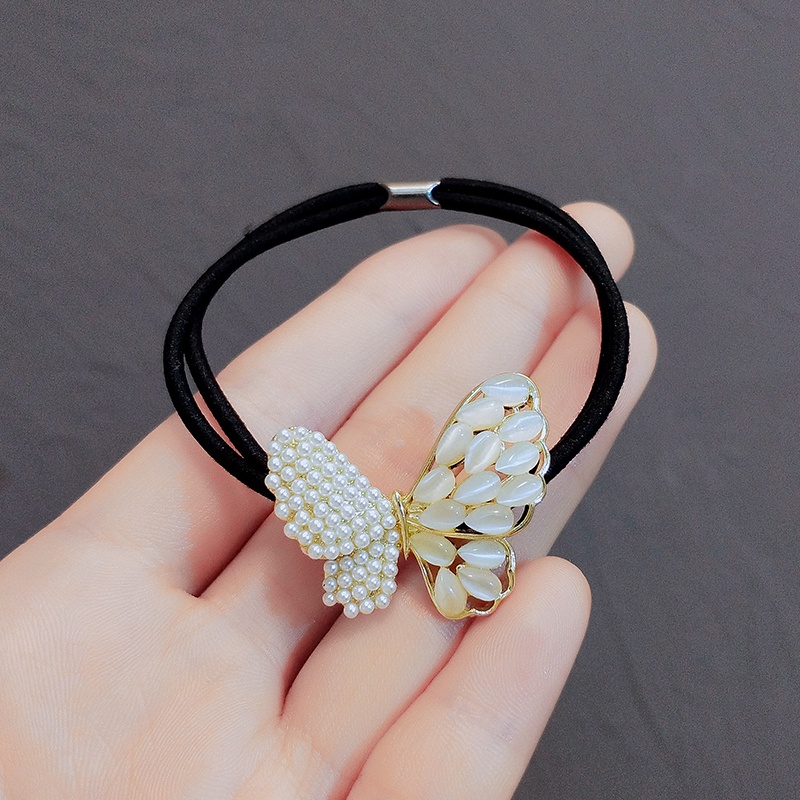 Dây Cột Tóc Cao Su Đính Nơ Ruy Băng Phong Cách Hàn Quốc Cho Nữ