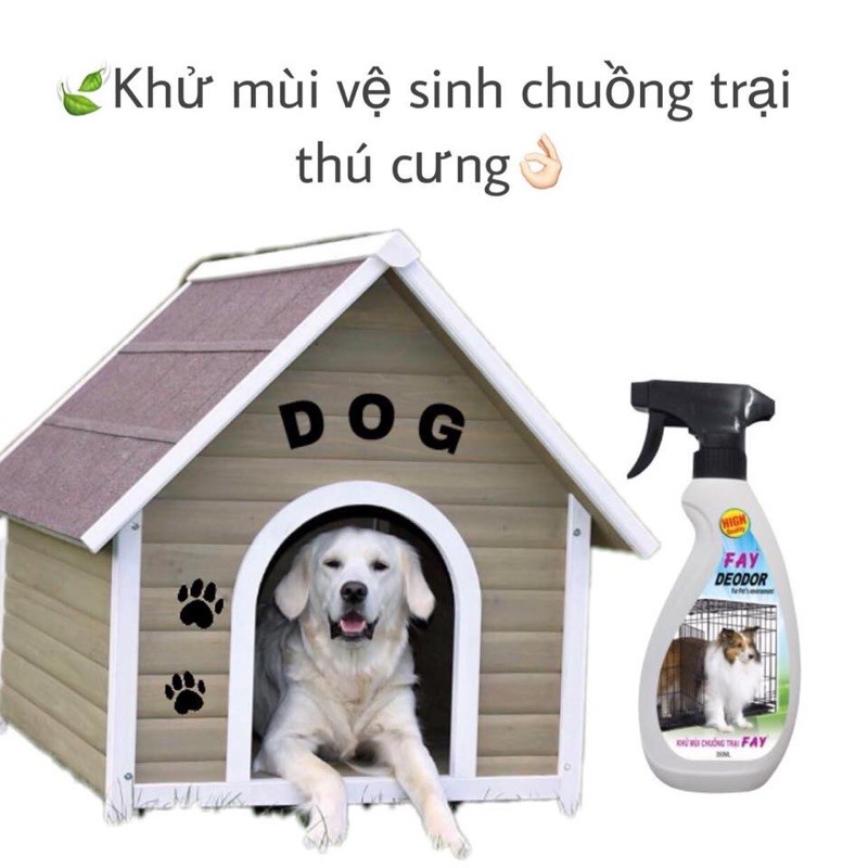 Xịt Khử Mùi Chuồng Trại FAY DEODER mùi thơm dễ chịu, an toàn cho thú cưng, Khử mùi chuồng chó mèo Thỏ chuột Hamster