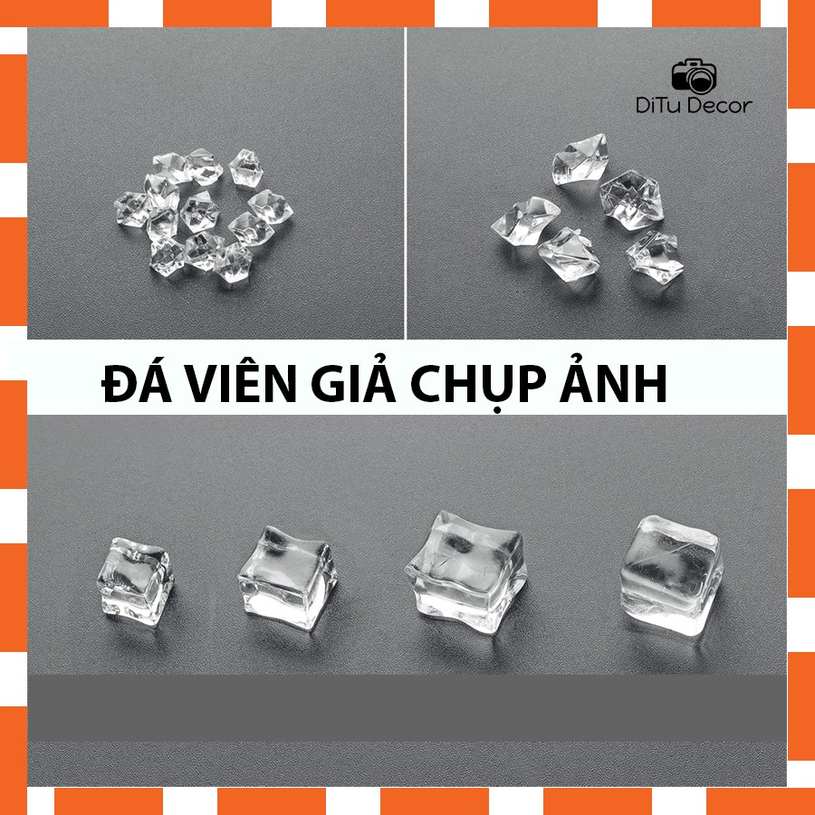 Đá viên giả chụp ảnh - Set đá viên trong suốt làm phụ kiện chụp hình - Ditu Decor