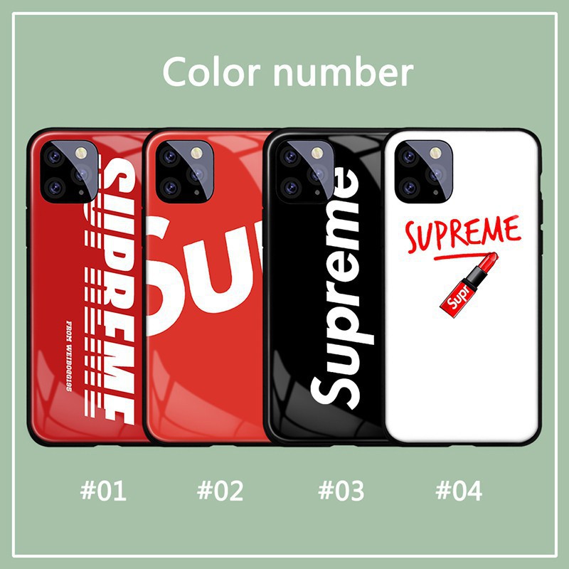 🌟2️⃣0️⃣2️⃣1️⃣🌟 Ốp lưng kính in chữ supreme cá tính cho iphone 6 / 7 / 8 plus xr 11 / 12 pro xs max - A258