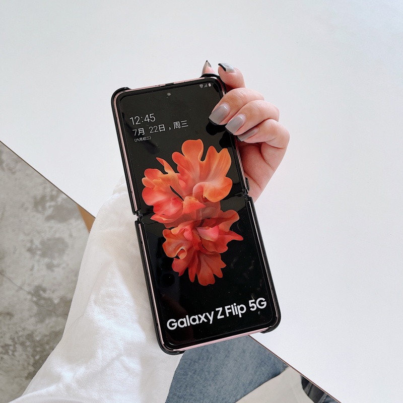 Ốp điện thoại kèm nhẫn xỏ chống sốc thời trang cho SAMSUNG GALAXY Z FLIP 2 Z FLIP 1