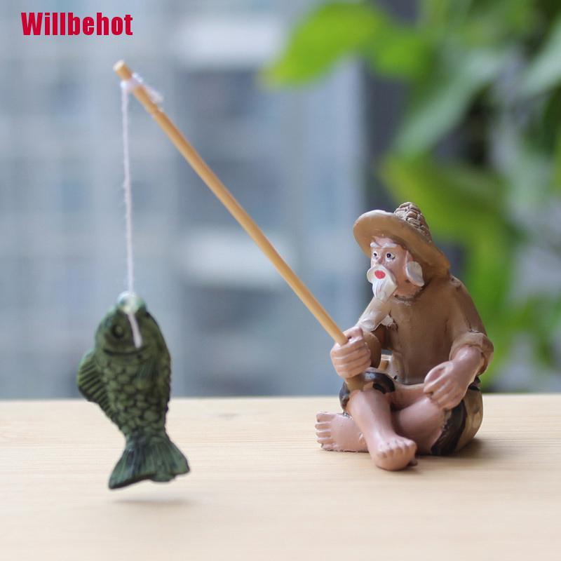 Mô Hình Tượng Câu Cá Bằng Nhựa resin Trang Trí Sân Vườn