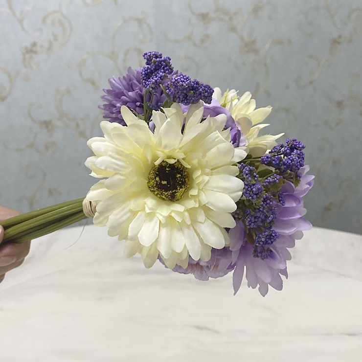 1 Bó 6 Bông Hoa Hồng Gypsophila Bồ Công Anh Trang Trí Nhà Cửa
