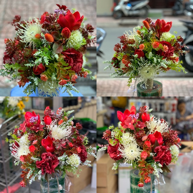 Hoa cầm tay cô dâu bộ 9 bó hoa cưới cô dâu mới nhất 2020 giangpkc