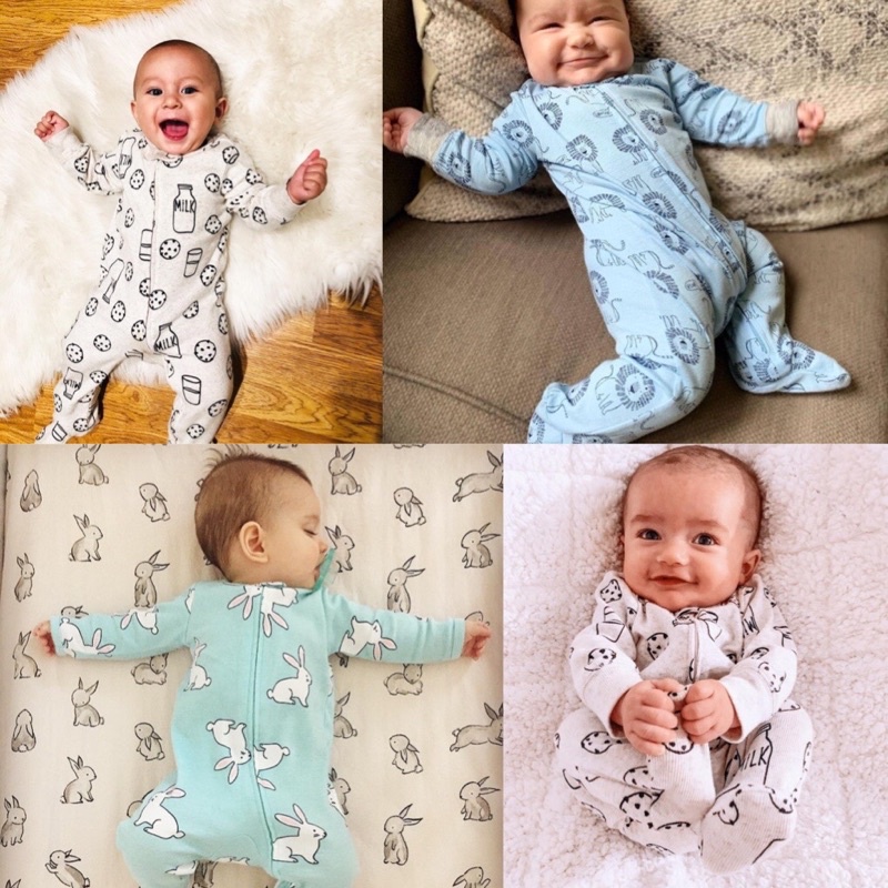 Body liền chân sleepsuit có vớ và không vớ cho bé từ 1-24m