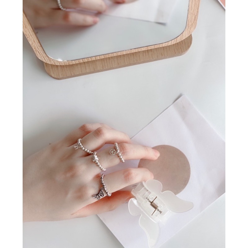 Nhẫn bi dây cước Vintage