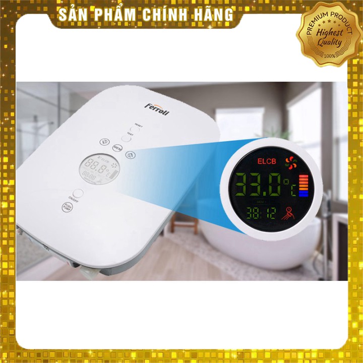 [CHÍNH HÃNG] Máy Nước Nóng Trực Tiếp Có Bơm Ferroli Divo SDP 4.5S (Điện tử)+Tặng 02 cao su non, 01 kép inox