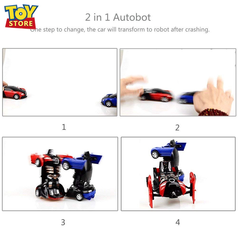 Một Cú Nhấp Chuột Biến Dạng ô Tô đồ Chơi Robot Nhựa Mô Hình Cậu Bé Vui Nhộn Món Quà Trẻ Em