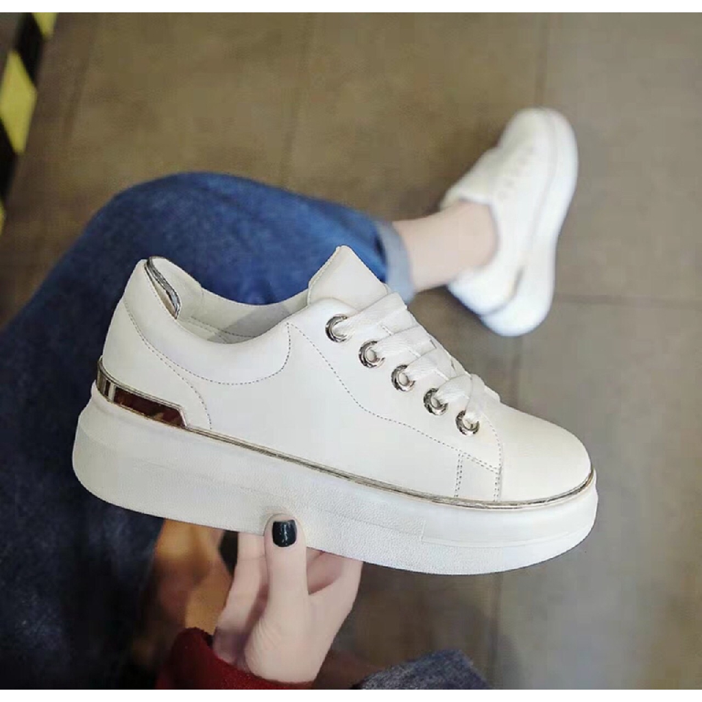 giày thể thao nữ viền bạc chất đẹp fullbox L8005 | BigBuy360 - bigbuy360.vn