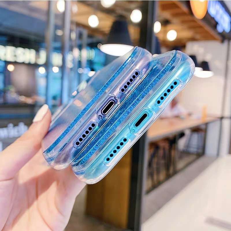 SAMSUNG WHALE Ốp Lưng Kim Tuyến Nước Đính Đá Sang Trọng Cho Samsung S7 Edge S8 S9 S10 S20 Note 8 9 Note 10 Plus