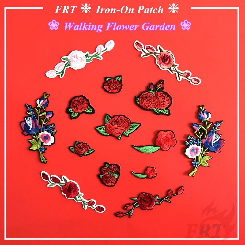 Set 1 / 2 Miếng Vá Nhiệt Dùng Trang Trí Áo Quần Hình Hoa Xinh Xắn