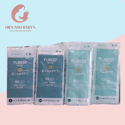 Tã bỉm dán/ quần yubest angel, gold đủ size cho béS62/M60/L52/XL46/XXL44/XXXL42