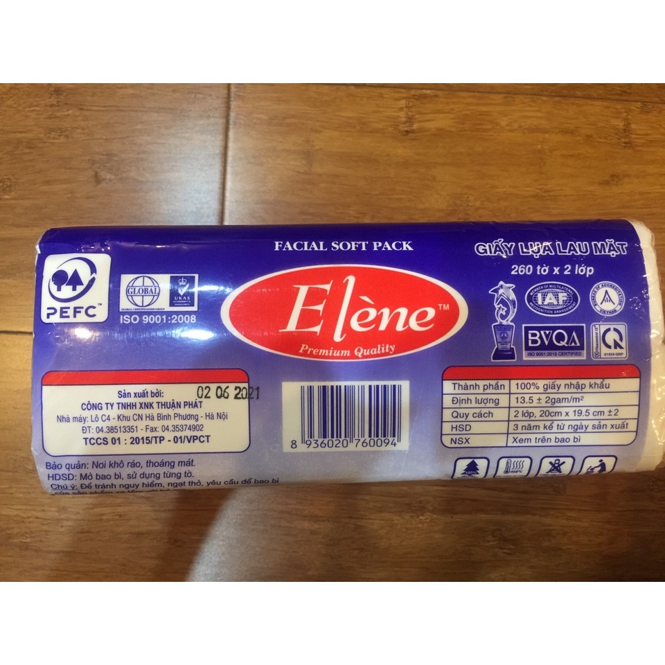 Giấy ăn rút Elene 260 tờ x 2 lớp