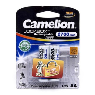 Bộ 2 pin sạc Camelion 2700mAh chính hãng