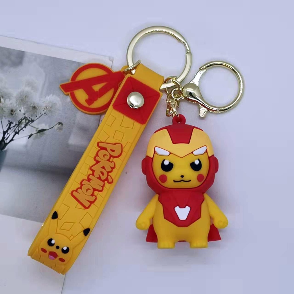 PVN49339 Móc Khóa Mặt Hình Pikachu Hoạt Hình Dễ Thương Giá Rẻ