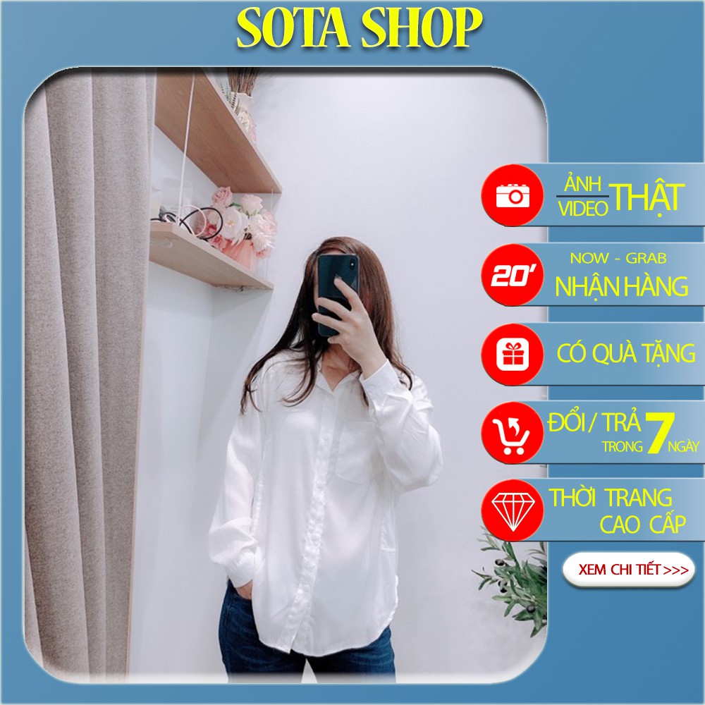 Áo sơ mi basic lụa tăm Ulzzang (hình thật, hàng có sẵn)