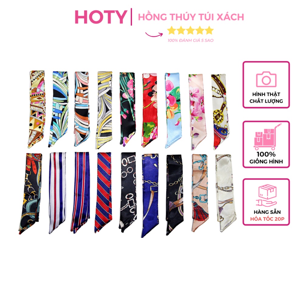 Khăn Buộc Tóc, Khăn Bandana, Khăn Lụa Đa Năng, Khăn Lụa Quấn Túi Cao Cấp, Khăn Lụa Các Hãng, Khăn Buộc Quai Túi Loai Đẹp