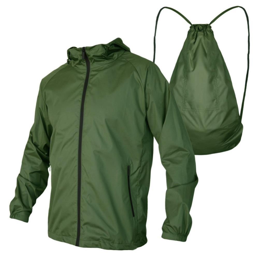 Áo khoát dù nam 2 lớp 2 trong 1 chuyển đổi thành túi balo có túi trong phong cách rất hot-A1036