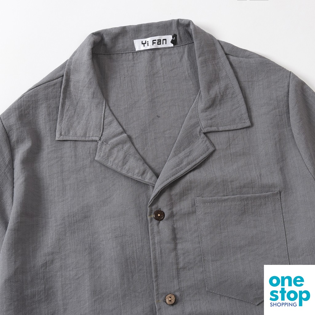 [Mã FAMANU84 giảm 10% đơn 0đ] Áo sơ mi cổ bẻ chất liệu vải đũi thoáng mát thời trang nam One shop | BigBuy360 - bigbuy360.vn