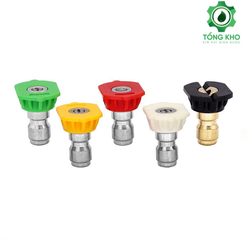 Đầu béc nhiều góc độ gắn súng xịt rửa xe áp lực cao - Ren nối nhanh 1/4 inch - Tổng kho kim khí điện nước