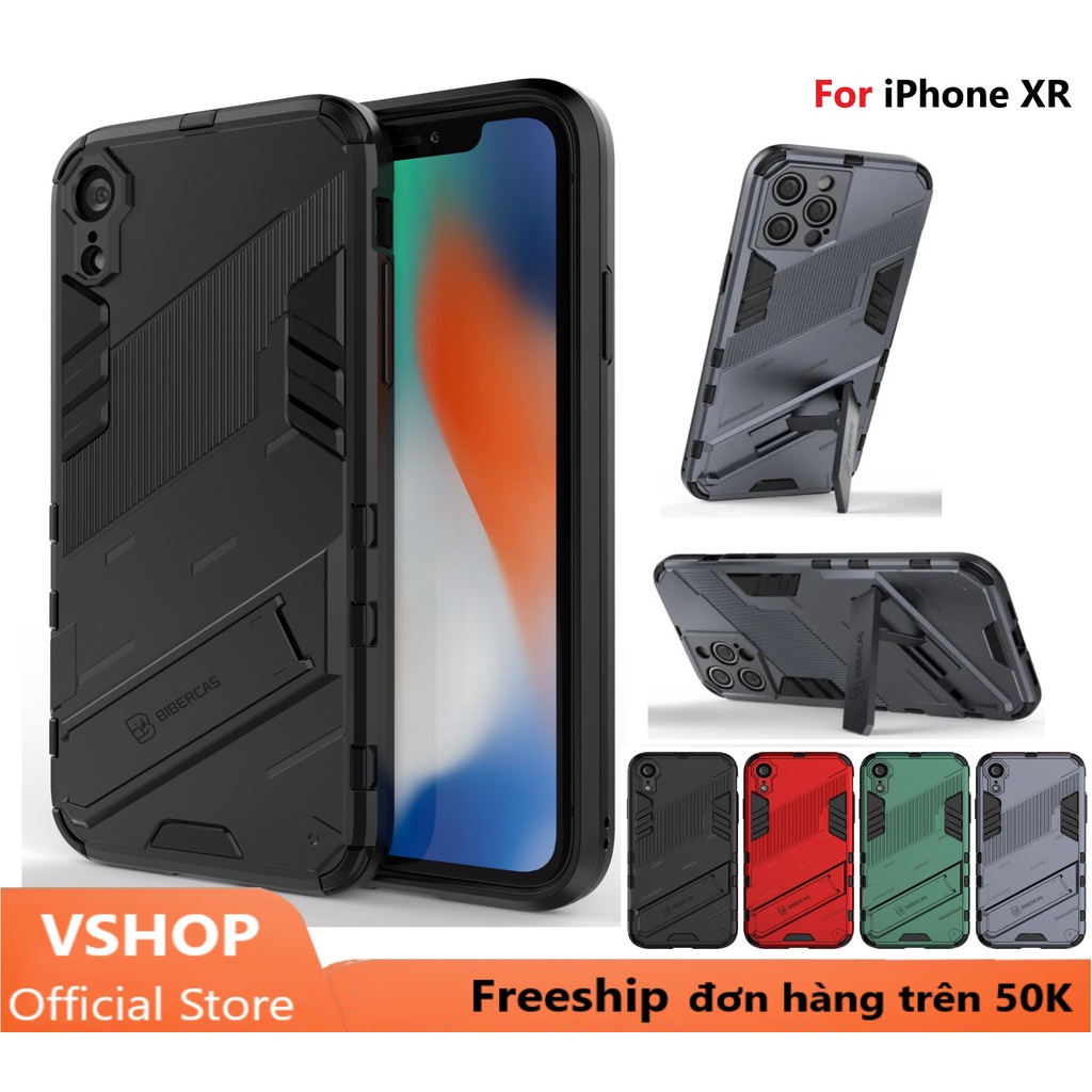 Ốp Iphone XR chống sốc cao cấp Ironman Ver5 cực ngầu bảo vệ camera chống xem video 2 chiều