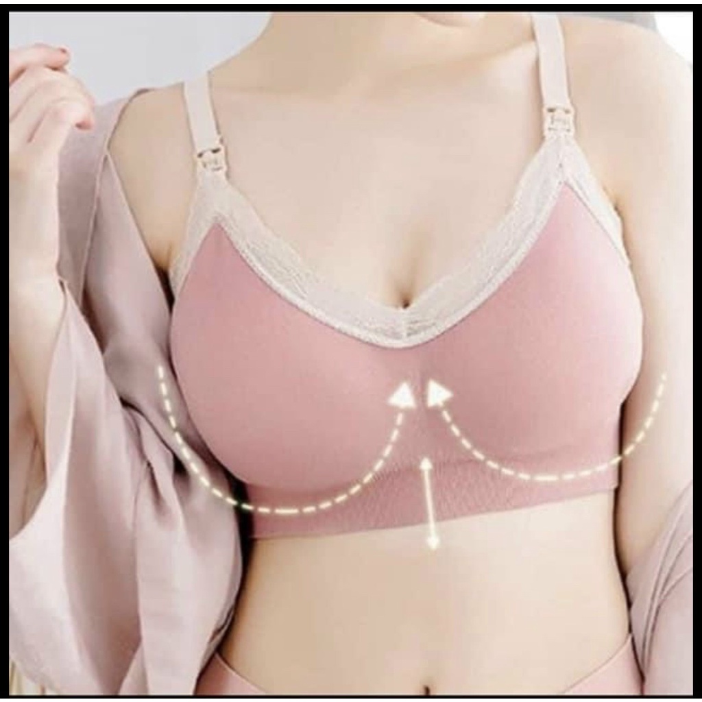 Áo lót ngực bầu cho bé con bú nâng ngực chống chảy xệ sau sinh mùa hè không gọng đồ lót chip bà bầu