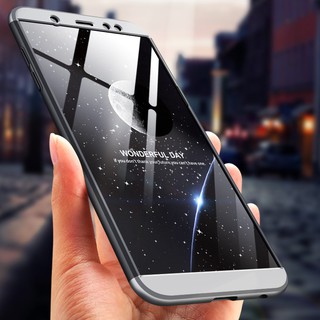 Ốp điện thoại PC 3 trong 1 sang trọng bảo vệ toàn diện cho Samsung Galaxy A6 Plus 2018